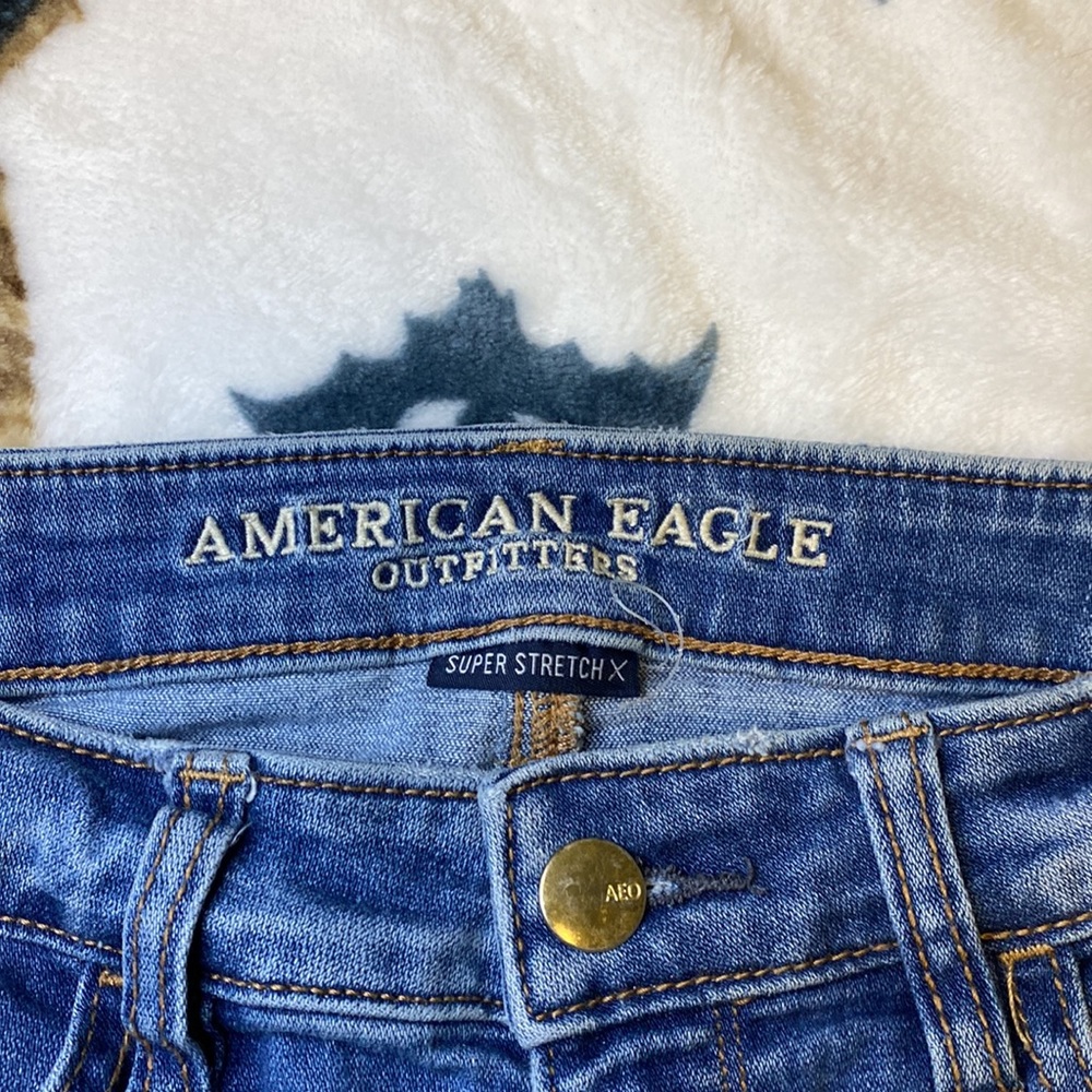 American eagle high waisted ripped jeans